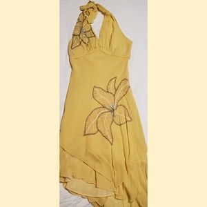 BCBGMaxAzria Yellow Cocktail Dress